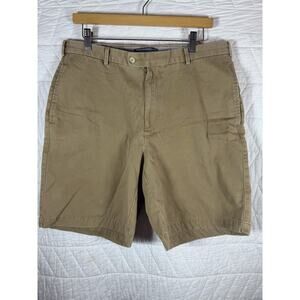 Peter Millar Winston Washed Twill Khaki Shorts Men's 34 Golf Pima Cotton